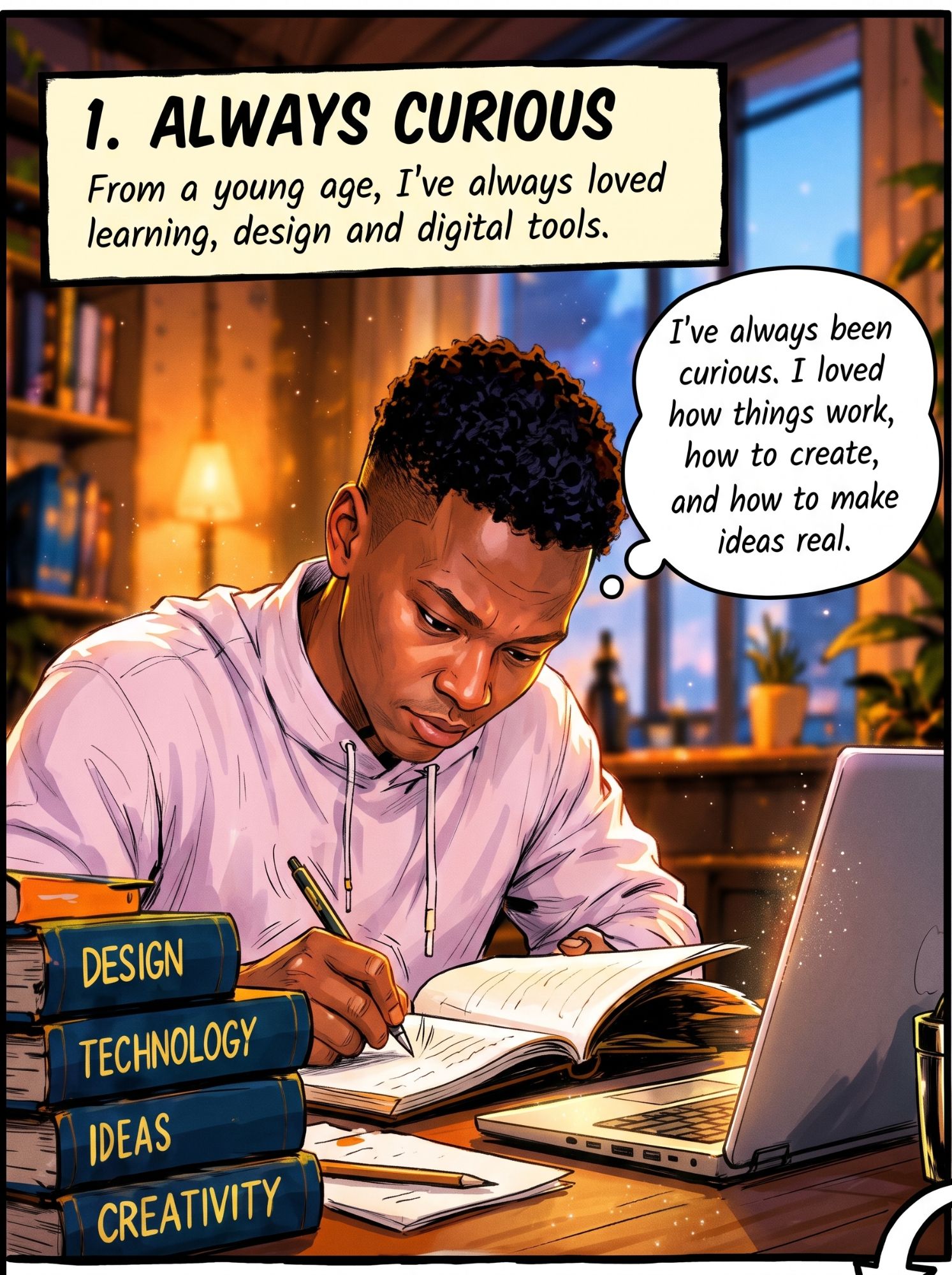 Comic panel 1: Always curious